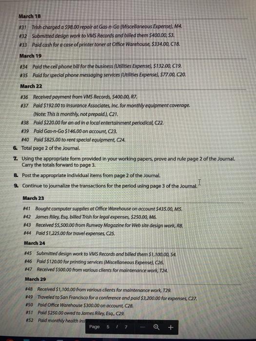 of accounts fo copy of which is provided in the accompanying working
