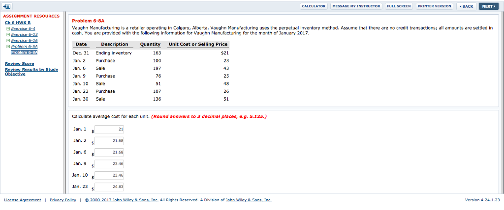 6-5A roblem 6-8 For each of the following cost flow assumptions, calculate