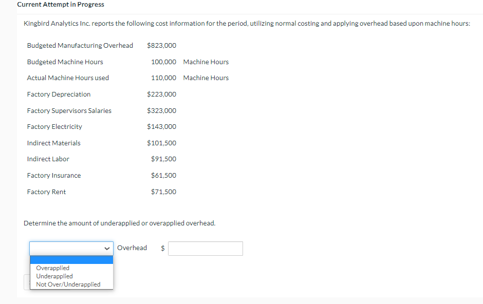 33. please answer asap. Determine the amount of underapplied or overapplied overhead.