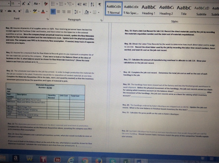 and fabrics for each type of product. Most of the company's customers