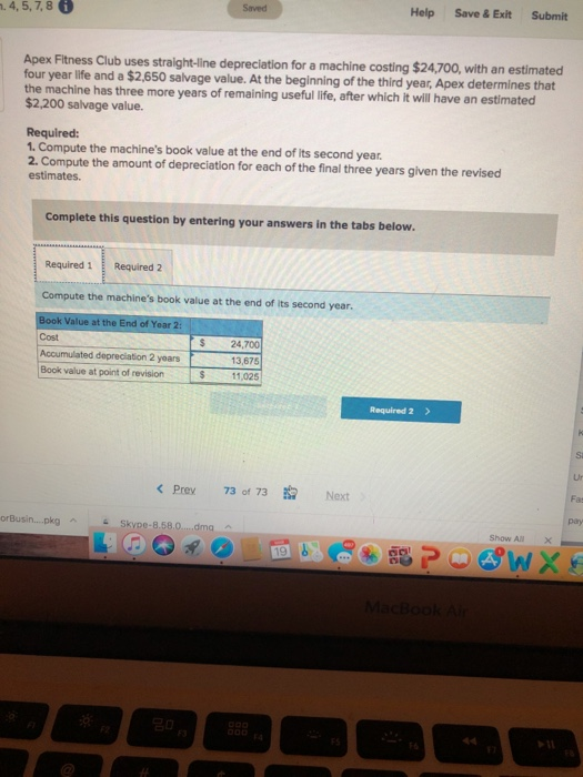  4, 5, 7, 8 Help Save & Exit Submit Apex Fitness