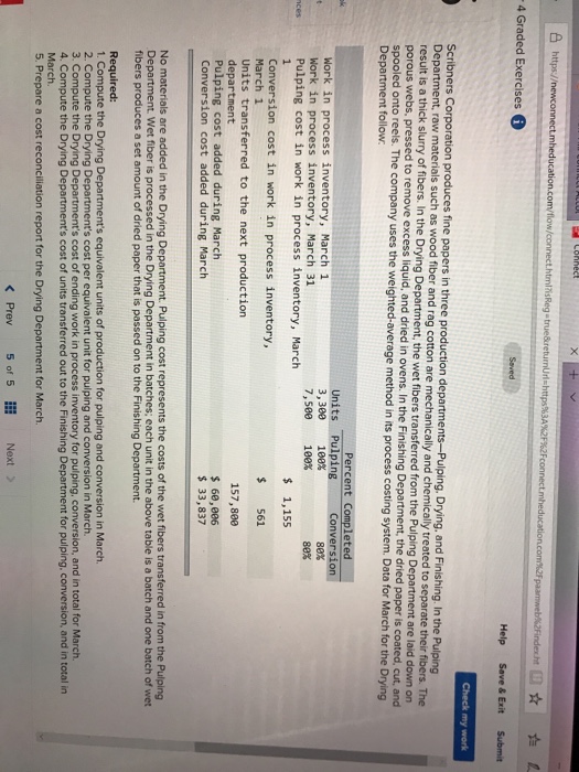  https:/ 4 Graded Exercises Help Save & Exit Submit Scribners Corporation