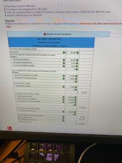 The comparative balance sheets and an income statement for Raceway Corporation follow: