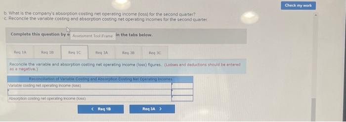 finances. The following income statement for the first quarter was prepared by