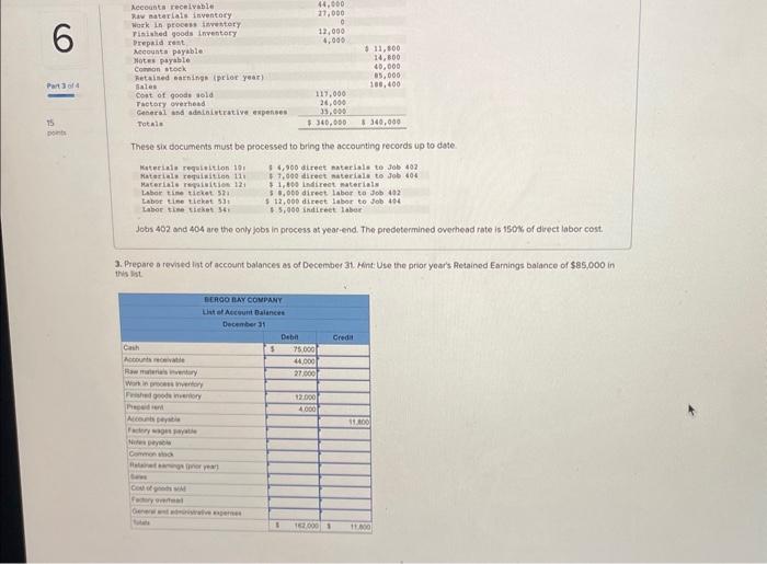 (The following infomation applies to the quesbons displibyed below) Bergo Bays accounting