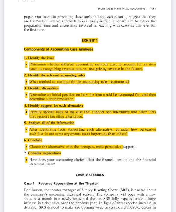 answer the following questions about the week 12 case: 1. What is