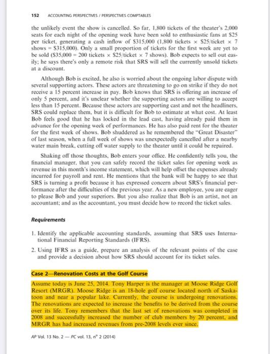 the issue in this case? 2. What are the relevant accounting rules?