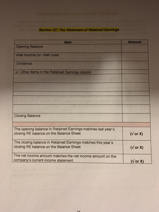 reading the 10-k im confused on doing the statement of retained earnings