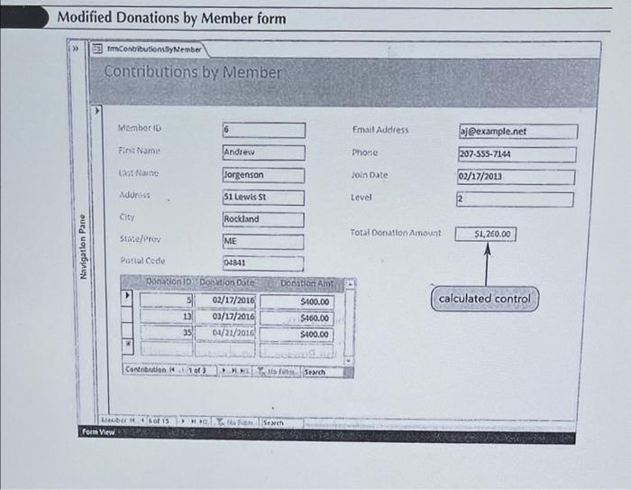 the export steps. 7. Create and save a query named qryDistantMembers that