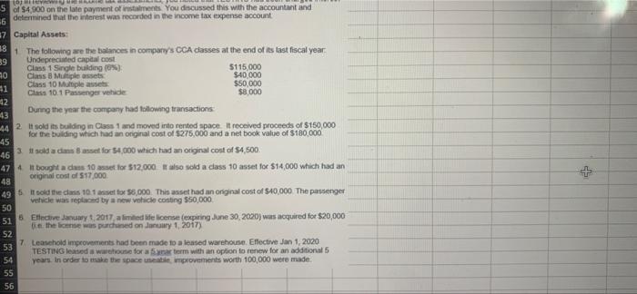 on sale of equipment Loss on sale of furniture Interest revenue Dividends