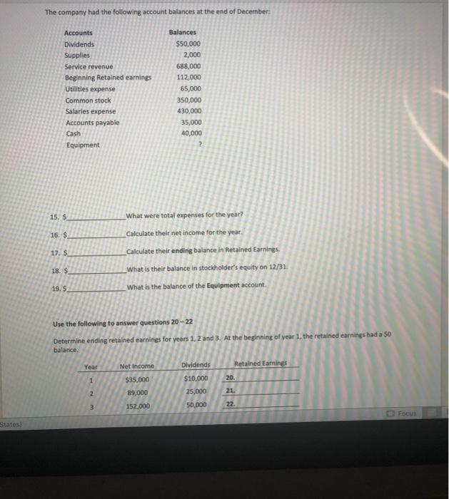 unless specifically asked. Use the following information to answer questions 1-10 For