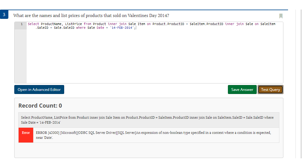 use the SimplifiedSales database. You must use the full Red Cat tables
