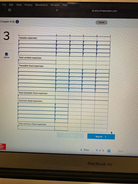 records, you have determined the following: a. The company is divided into