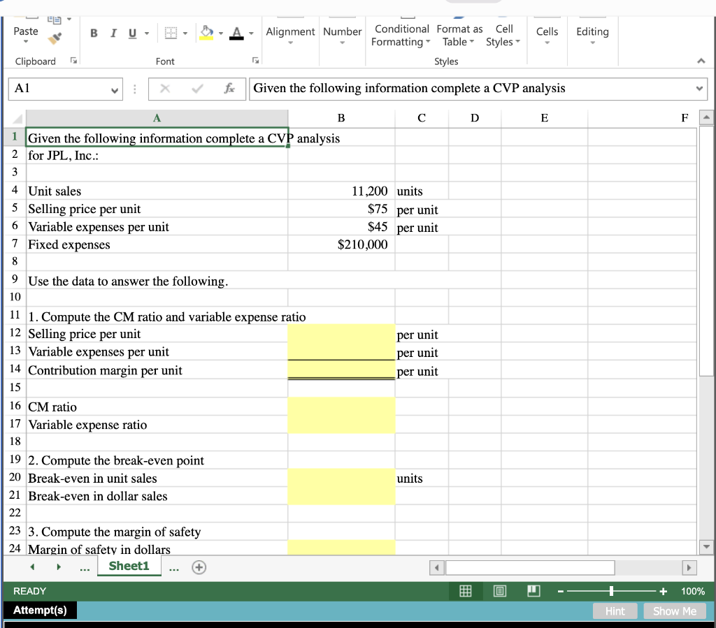 PL, Inc. has provided its sales and expense data for the most