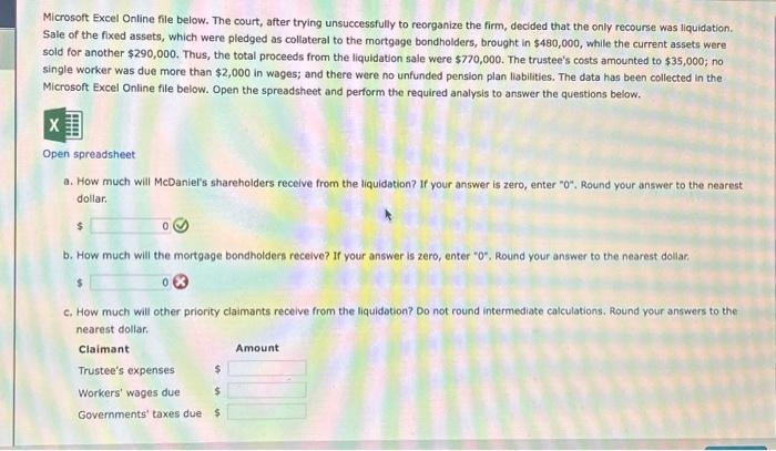 general creditors receive from the distribution before subordination adjustment? If your answer