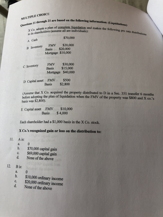  please answer 11-28. thansk MULTIPLE CHOICE are based on the following