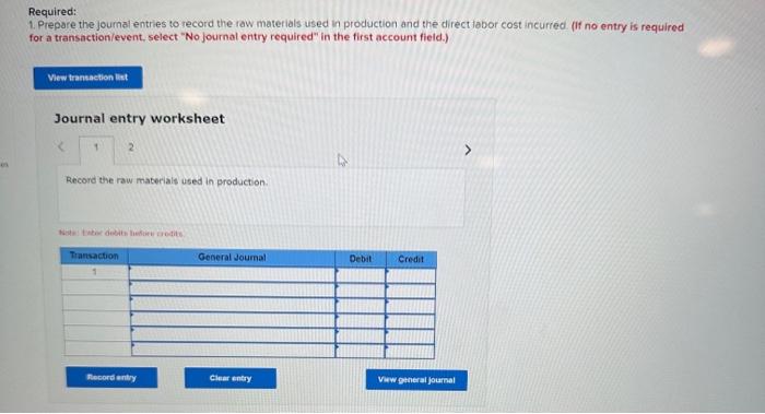 this question Required information [The following information applies to the questions displayed