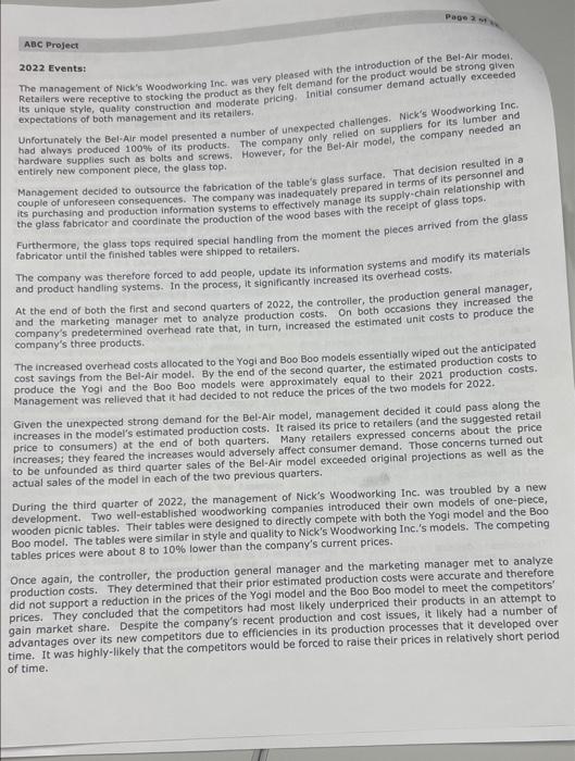 2023 as a manufacturer of picnic tables with attached benches. During its