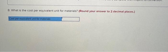 100% complete with respect to materials and 60% complete with respect to