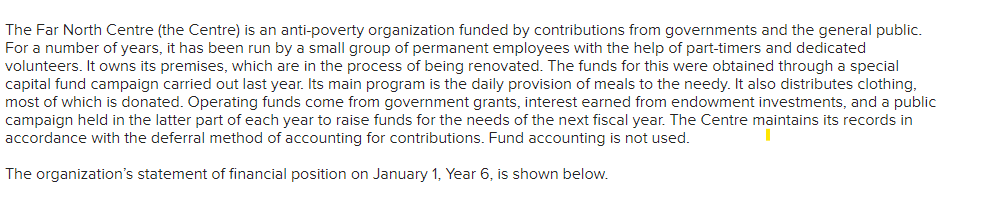 Please help! :) The Far North Centre (the Centre) is an