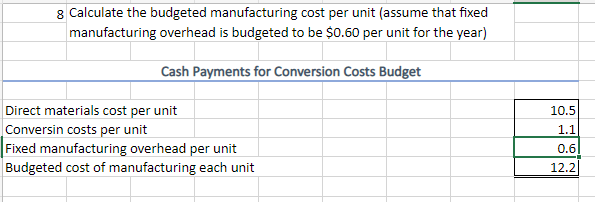 has a policy that the ending cash balance in each month must