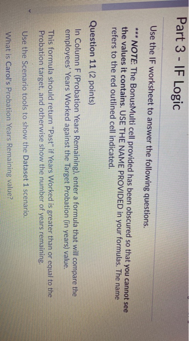 Multiple Worksheets North South East West Bonus Quest -- Use the IF