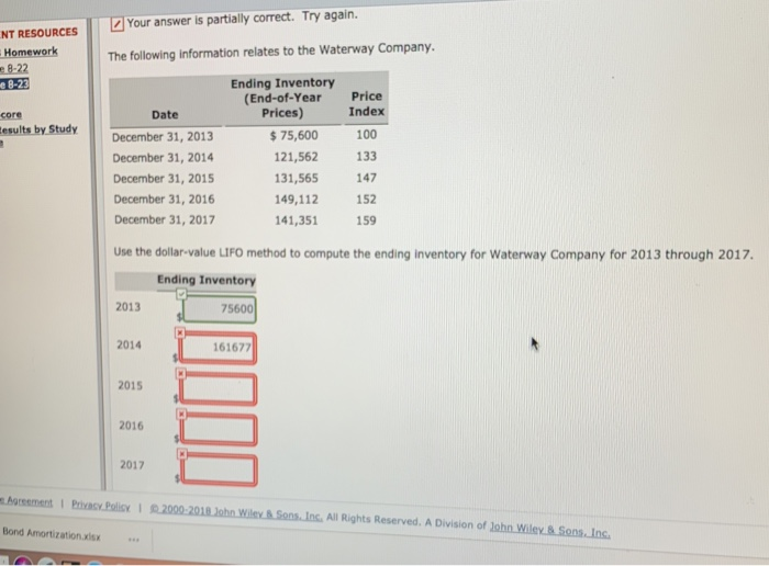  Your answer is partially correct. Try again. NT RESOURCES Homework e