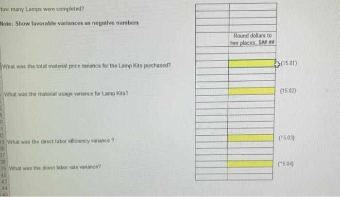 H G Special order lamps are manufactured in division S. Because of