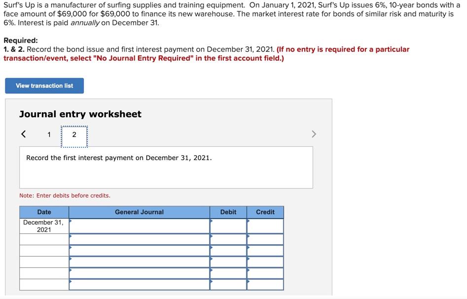 manufacturer of surfing supplies and training equipment. On January 1, 2021, Surf's