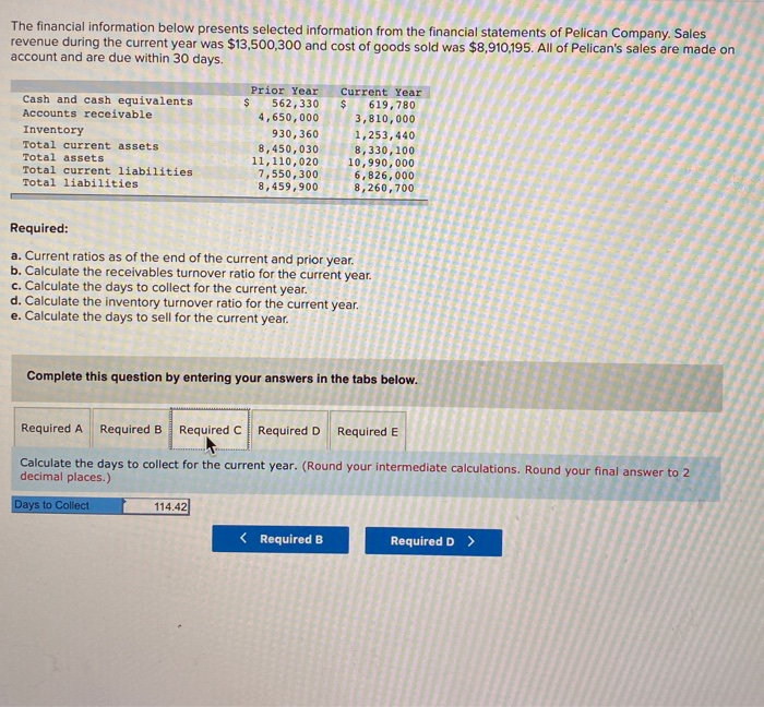 year was $13,500,300 and cost of goods sold was $8,910,195. All of