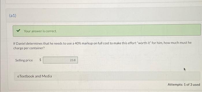 selling prices for again? Daniel: I'm trying to figure out if my