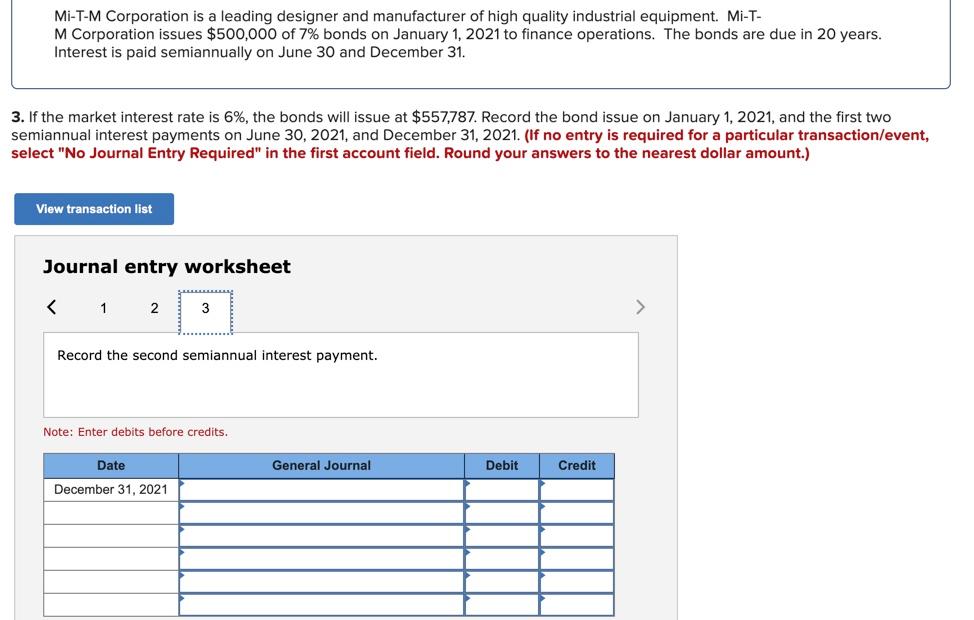 Debit Credit Date December 31 2021 A partial amortization schedule for Sugar