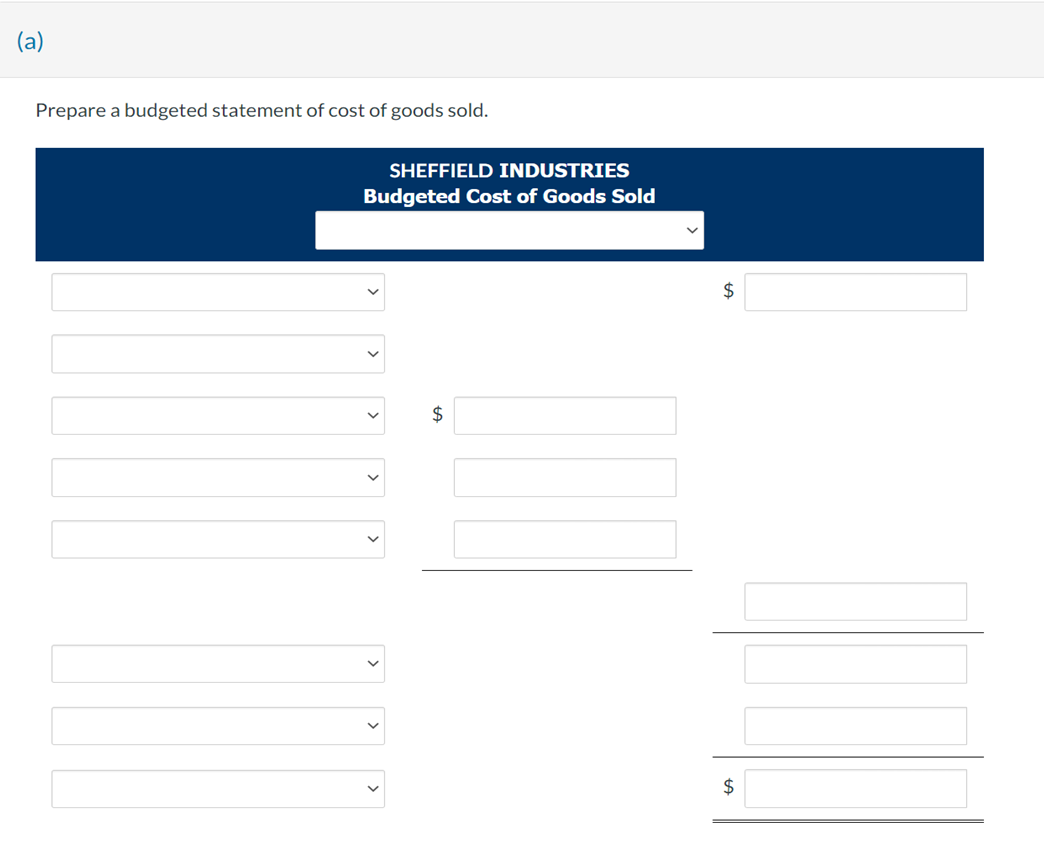 goods on hand at December 31, 2025, the production budget shows 11,700
