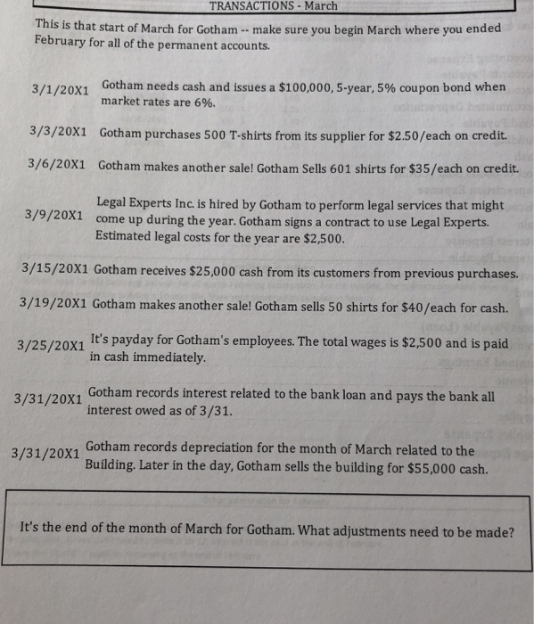 - February This is not the firm's first month of business; that