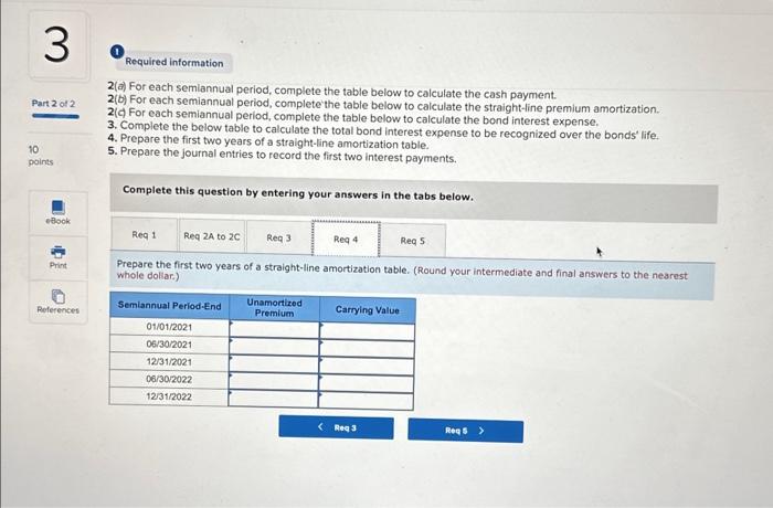 1. Prepare the January 1 journal entry to record the bonds' issuance.