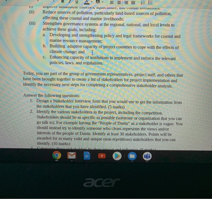 island nation of Loidong. In 2007, the Global Environment Facilily approved a