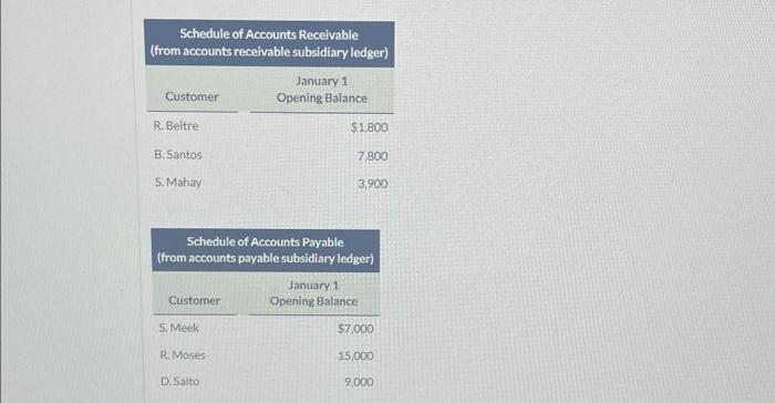 Co. for the month of January Credit sales terms are 2/10,n/30. The