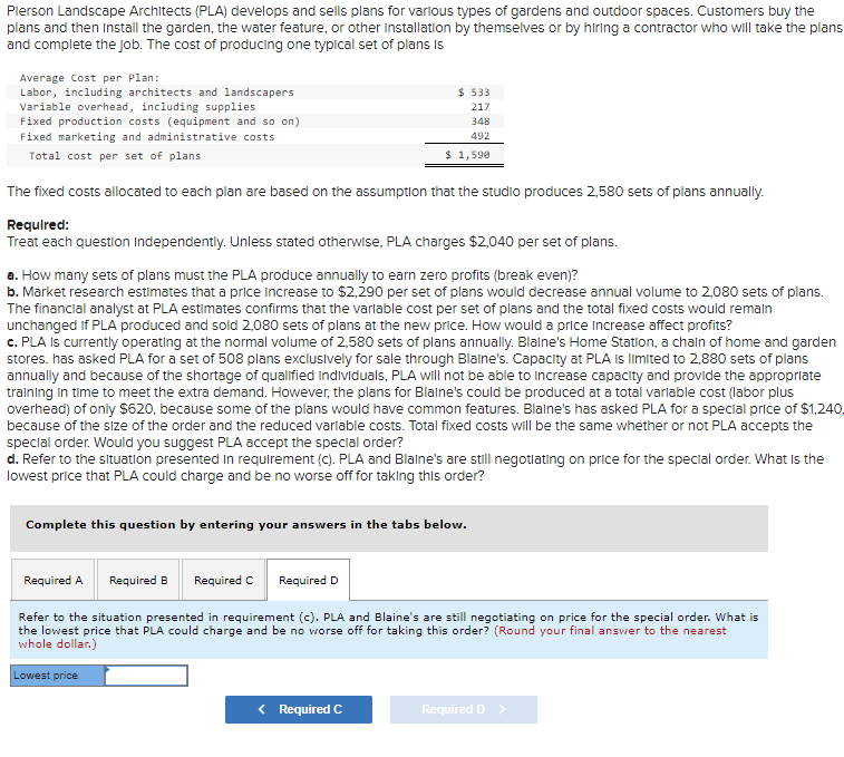 hiring a contractor who will take the plans and complete the job.