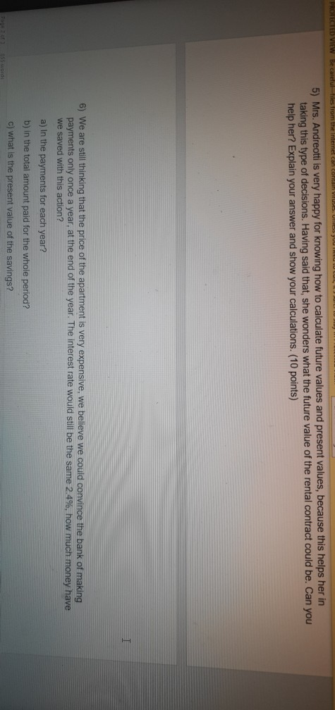Mrs. Andreotti received a job offer from a leading investment banking giant.