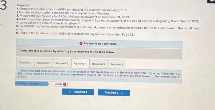 to be paid on December 31 of esch year. and the note