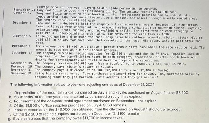 in May 2024 and begin developing their new business. They begin by