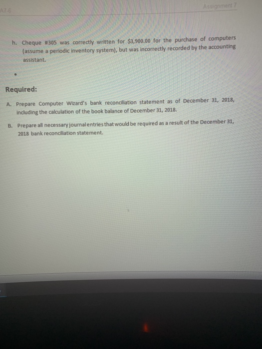 World was able to obtain the following from Computer Wizard's accounting and