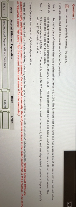  Question 2 Your answer is partially correct. Try again. Here are