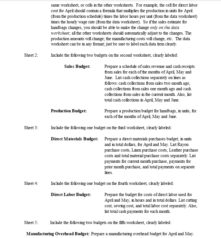 automatically prepares the master budget for a company, given sales projections and