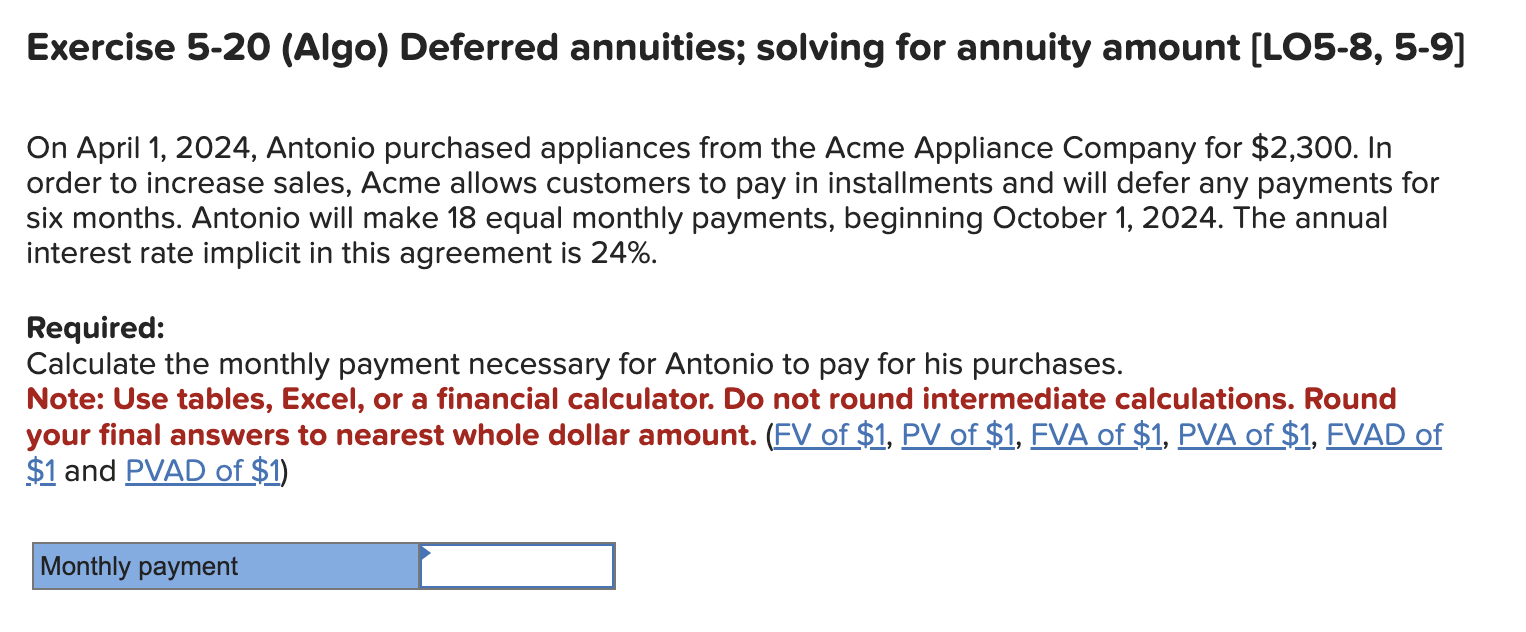 last answer is worng, please give me accurate number Exercise 5-20