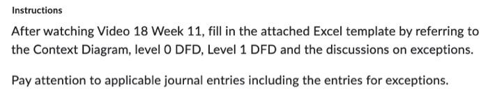  Please try to complete this without the video. Instructions After watching