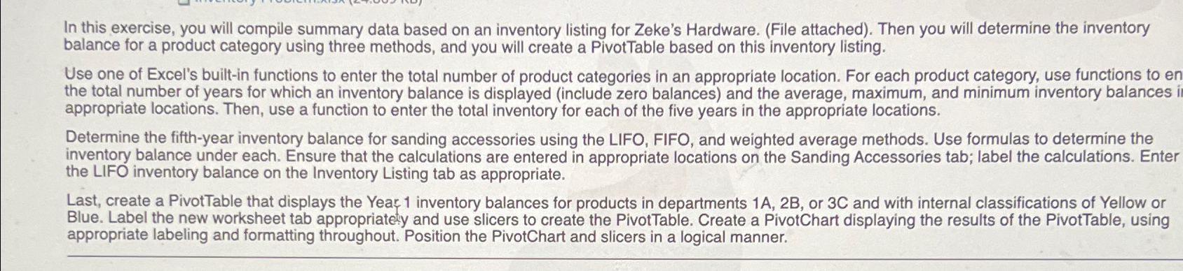  In this exercise, you will compile summary data based on an