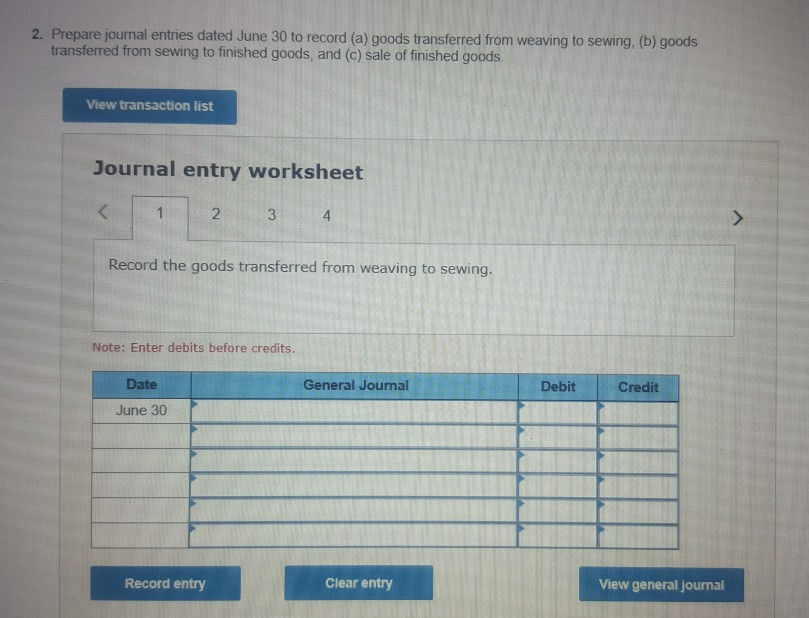 and measurement; journal entries LO P1, P2, P3, P4 Pro-Weave manufactures stadium