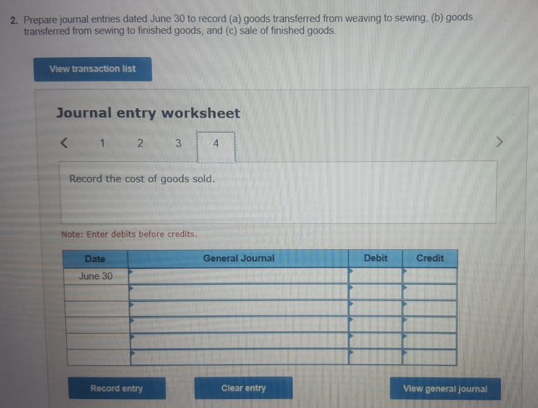 inventory Work in process inventory-Weaving Work in process inventory-Sewing Finished goods inventory