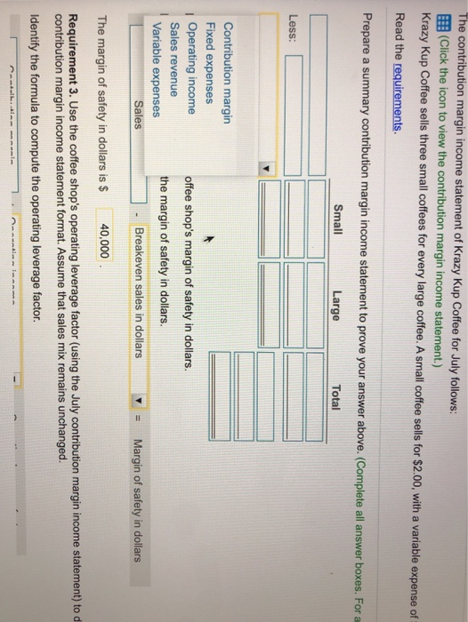 coffees for every large coffee Asmall offsels for $200, with a variable